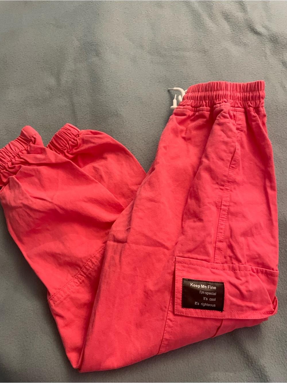 Pink Kids Cargo Pants